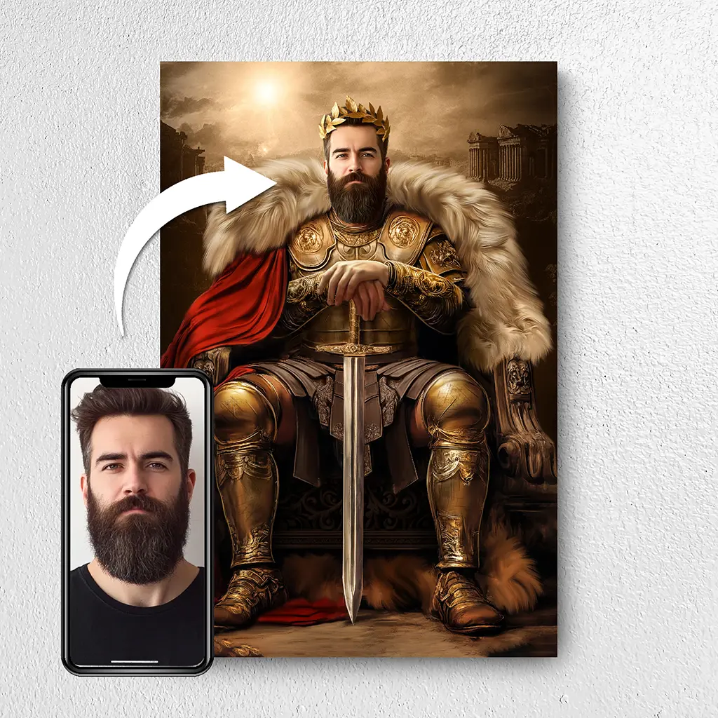 The High Roman King custom royal portrait from photo