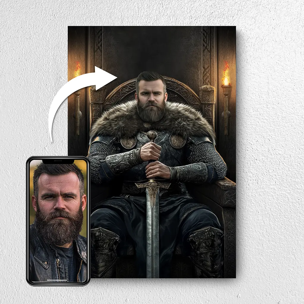 The King of Vikings portrait from photo